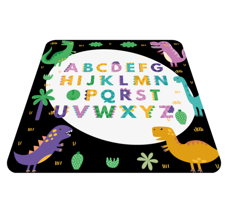 Colorful Educational Playtime alphabet vinyl rug - TenStickers