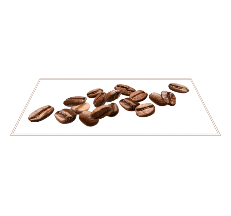 Coffee Bean Trail kitchen vinyl rug - TenStickers