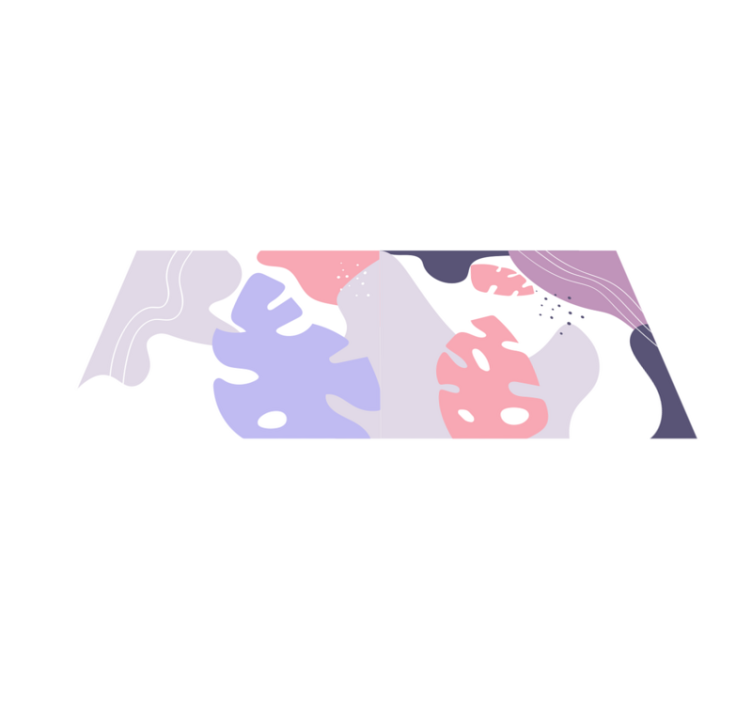 Abstract Monstera textured vinyl rug - TenStickers