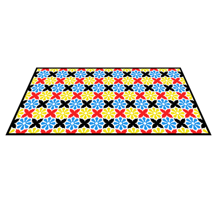Colorful Mosaic Pattern mosaic vinyl rug - TenStickers