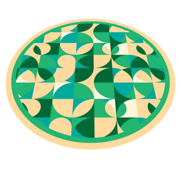 Circular Geometries geometric vinyl rug - TenStickers