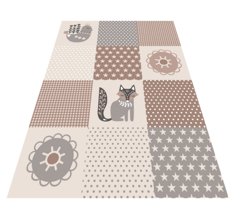 Patchwork Playtime kids vinyl rug - TenStickers