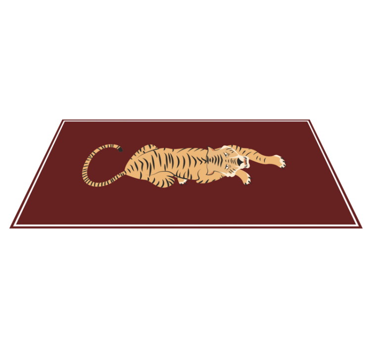 Tibetan tiger animal print vinyl rug - TenStickers