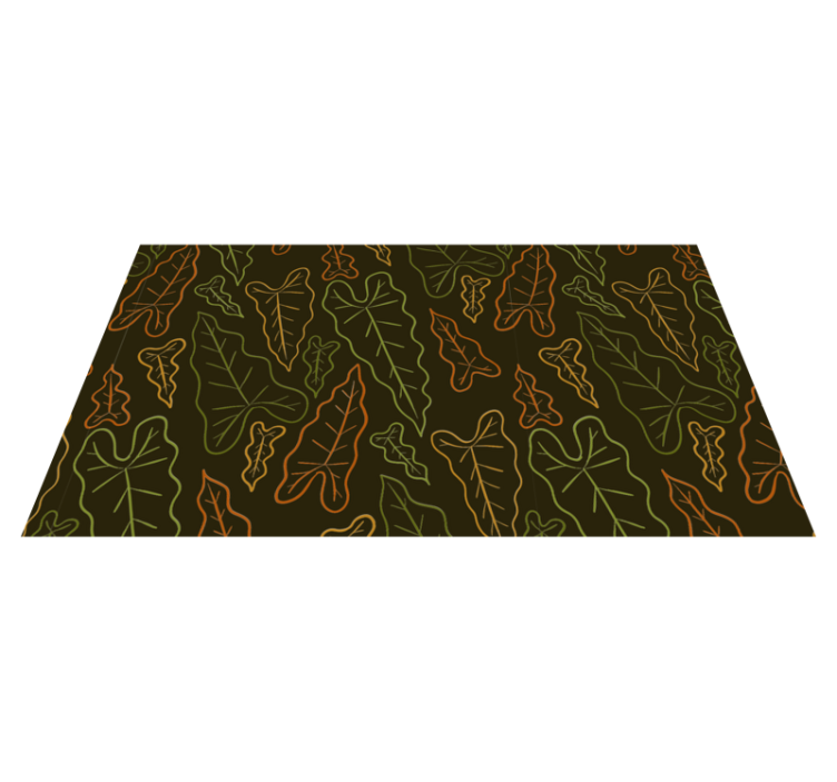 Big tropical leaves floral rug - TenStickers
