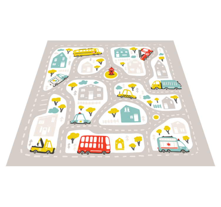 Urban Play Circuit kids vinyl rug - TenStickers