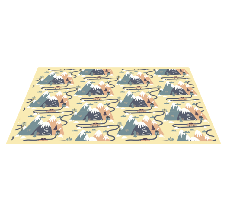 Mountain Wildlife kids vinyl rug - TenStickers