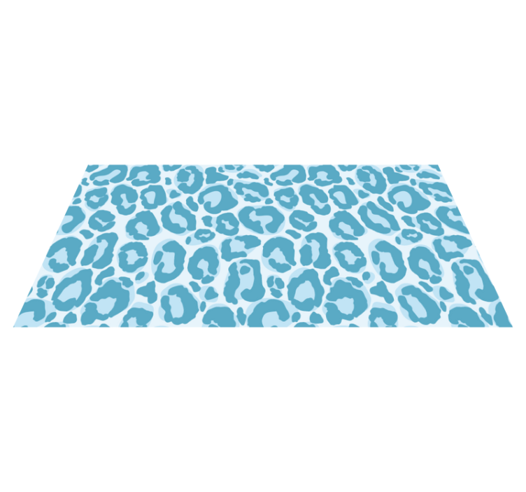 Blue Giraffe Spots animal print vinyl rug - TenStickers