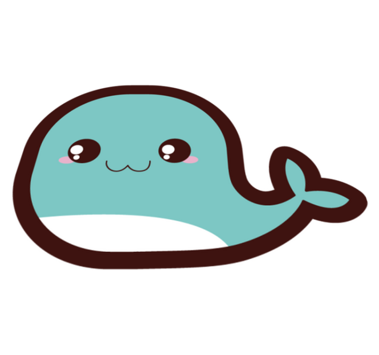 Cute Whale Illustration nursery vinyl rug - TenStickers