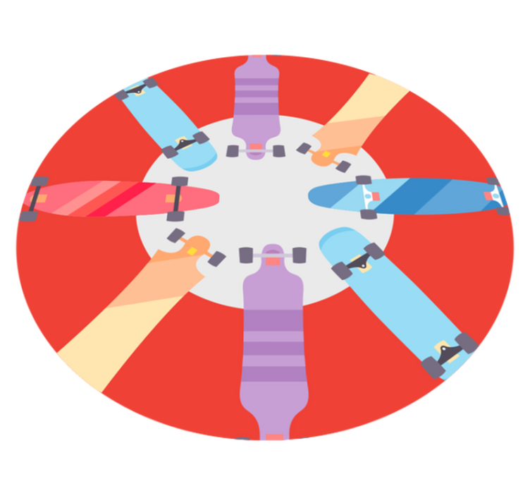 Circular Boardgame game vinyl rug - TenStickers