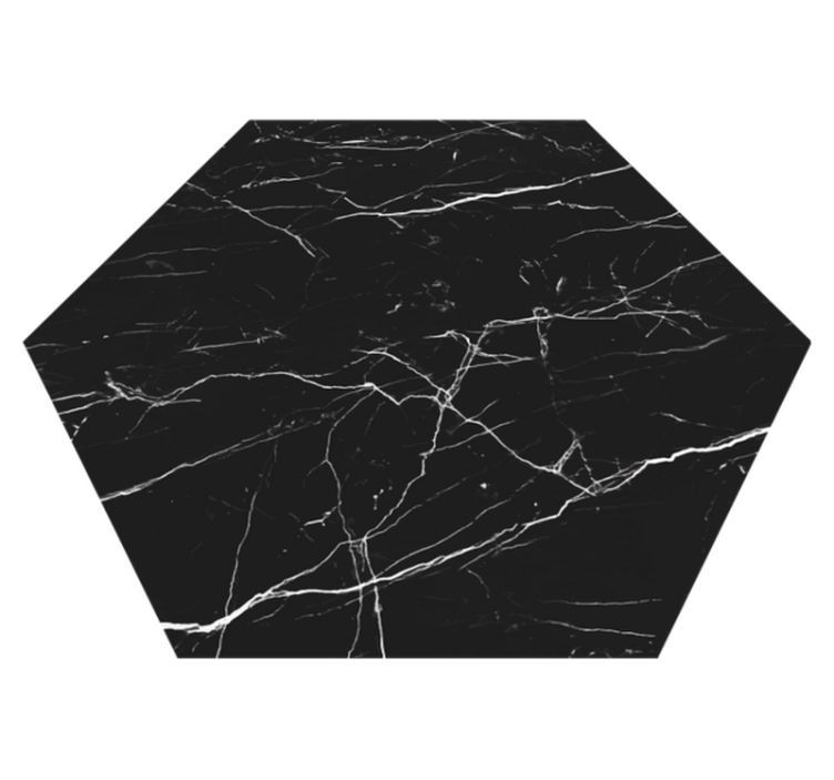 Marble Hexagon marble vinyl rug - TenStickers
