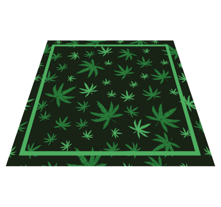 Cannabis Leaf Pattern animal vinyl rug - TenStickers