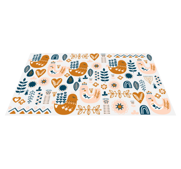 Playful Nursery Patterns kids vinyl rug - TenStickers