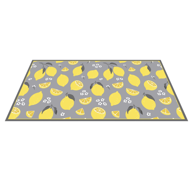 Tropical Lemon texture vinyl rug - TenStickers