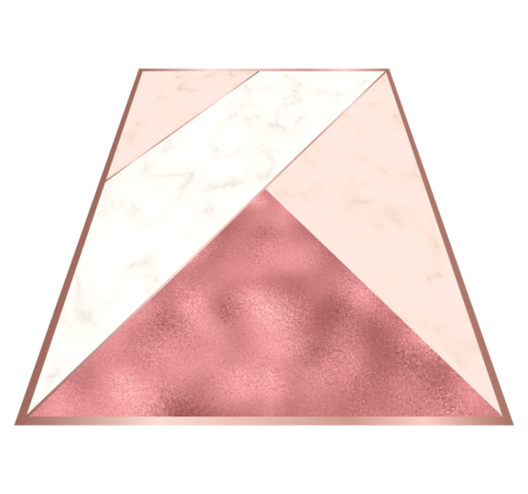 Triangular marble bedroom vinyl rug - TenStickers