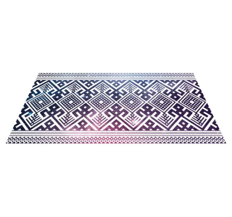 Cosmic pixel weave ethnic vinyl rug - TenStickers