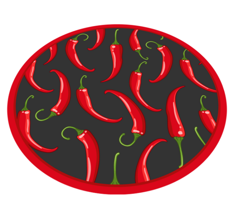 Spicy Red Peppers Scandinavian vinyl rug - TenStickers