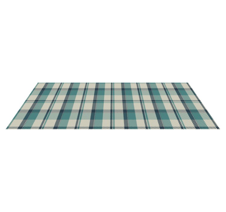 Traditional checkered pattern kitchen vinyl rug - TenStickers