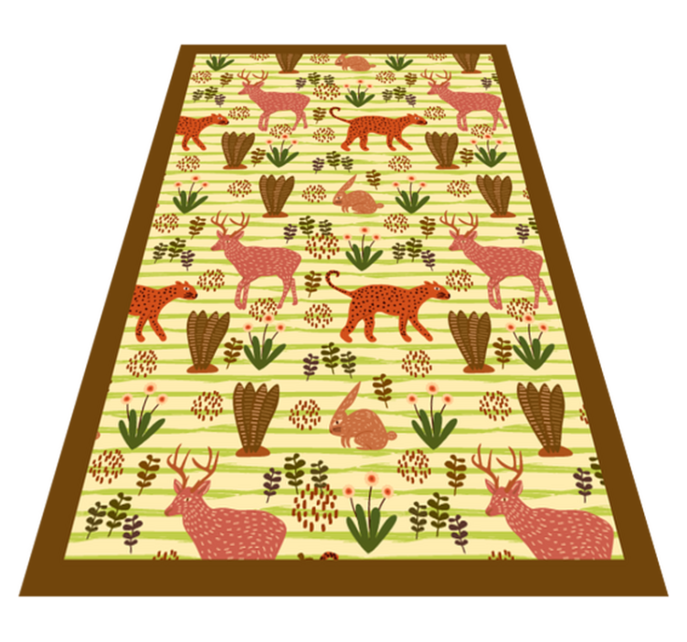 Safari Wildlife Pattern animal vinyl rug - TenStickers