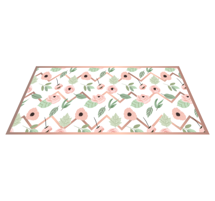 Botanical Leaf Concept floral vinyl rug - TenStickers