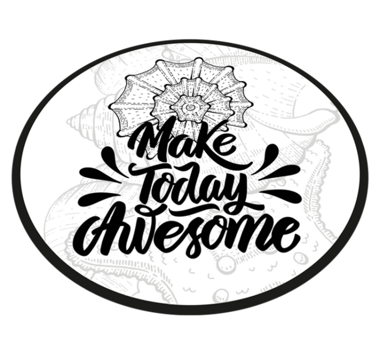 Make Today Awesome custom rug - TenStickers