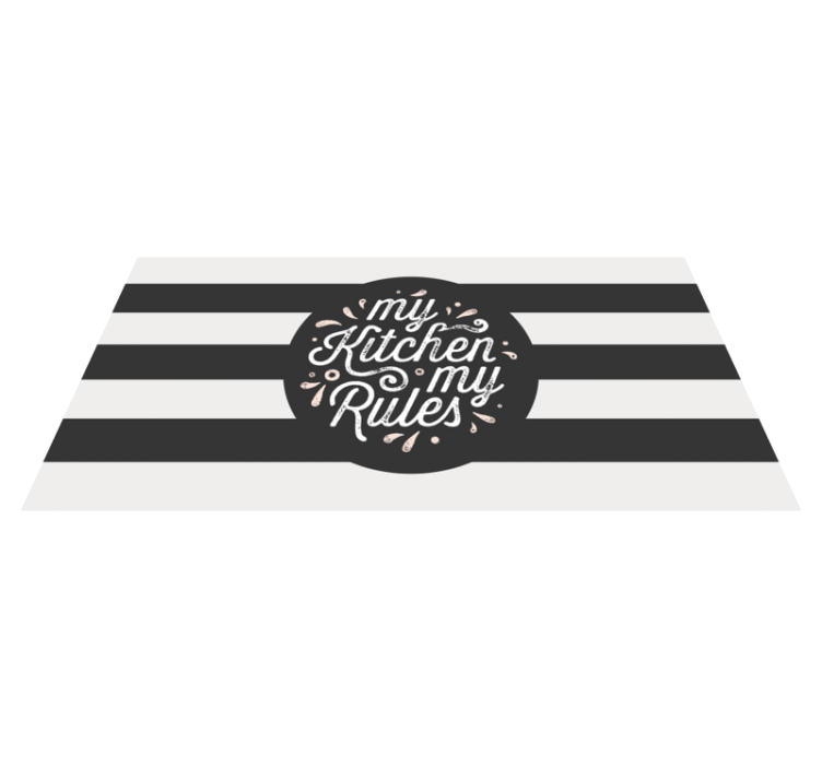 My culinary space, my guidelines kitchen vinyl rug - TenStickers