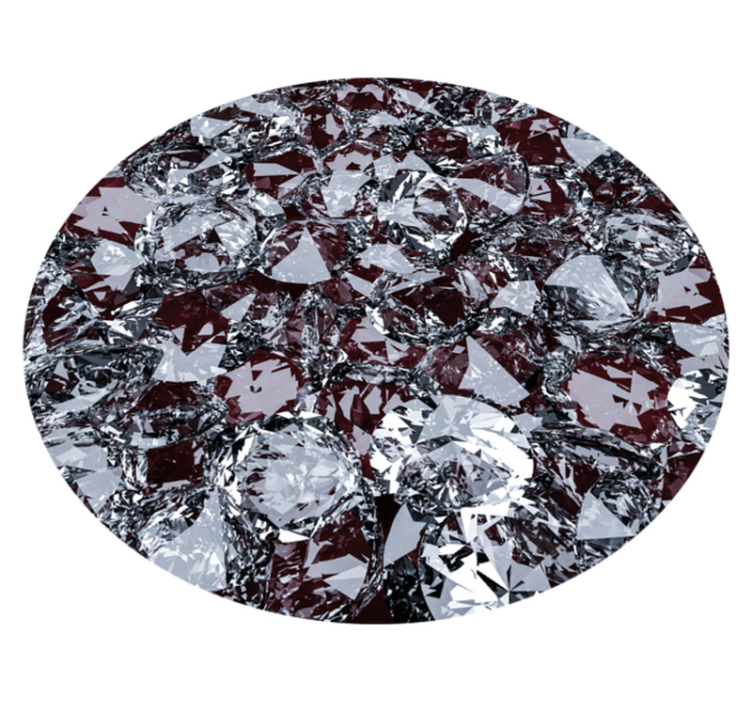 Crystal gemstone textured vinyl rug - TenStickers