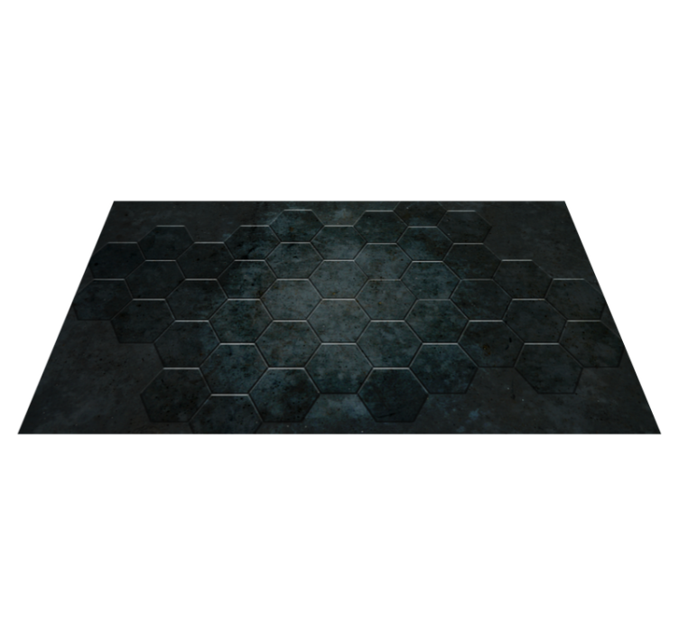 Hexagonal Pattern tile vinyl rug - TenStickers