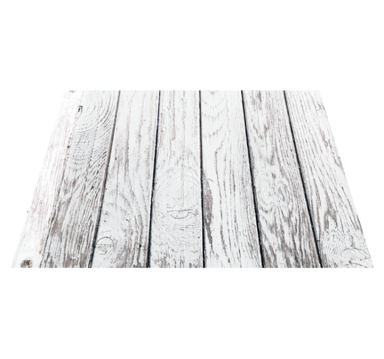 Whitewashed Timber wood effect vinyl rug - TenStickers