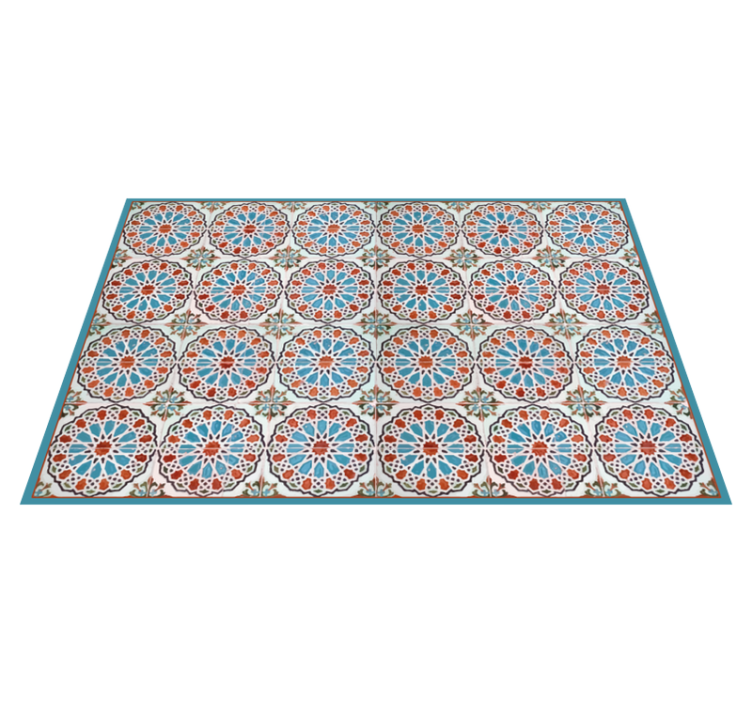 Beja round vintage  kitchen floor tiles - TenStickers