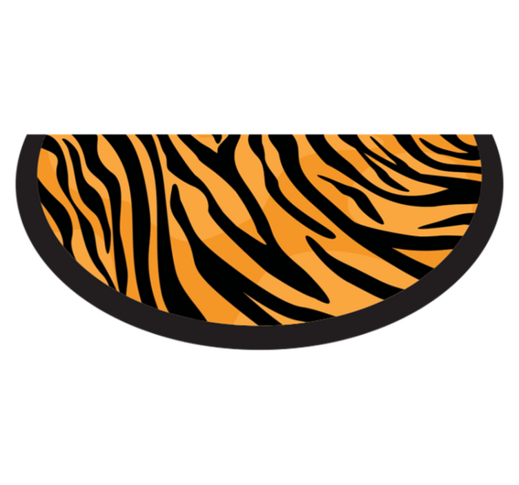 Tiger stripes design animal print vinyl rug - TenStickers
