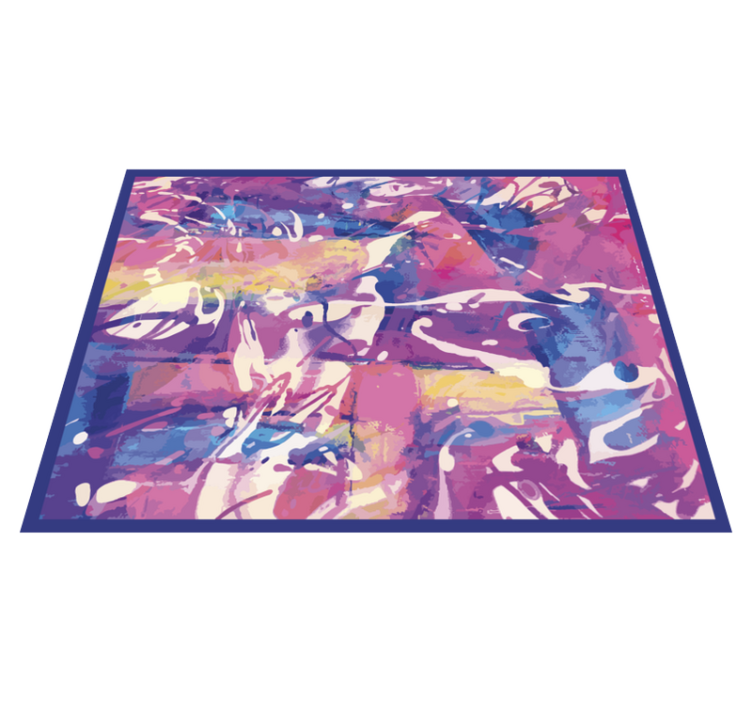 Colorful abstract swirl textured vinyl rug - TenStickers