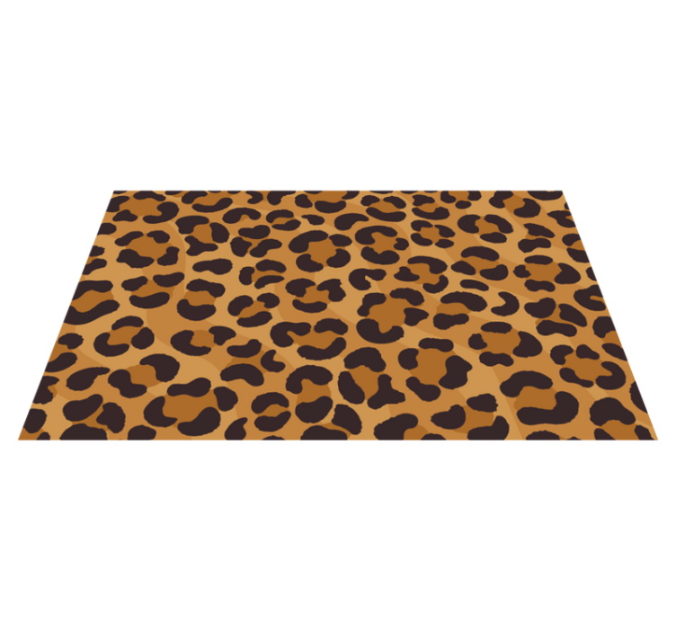 Leopard patterned style animal print vinyl rug - TenStickers