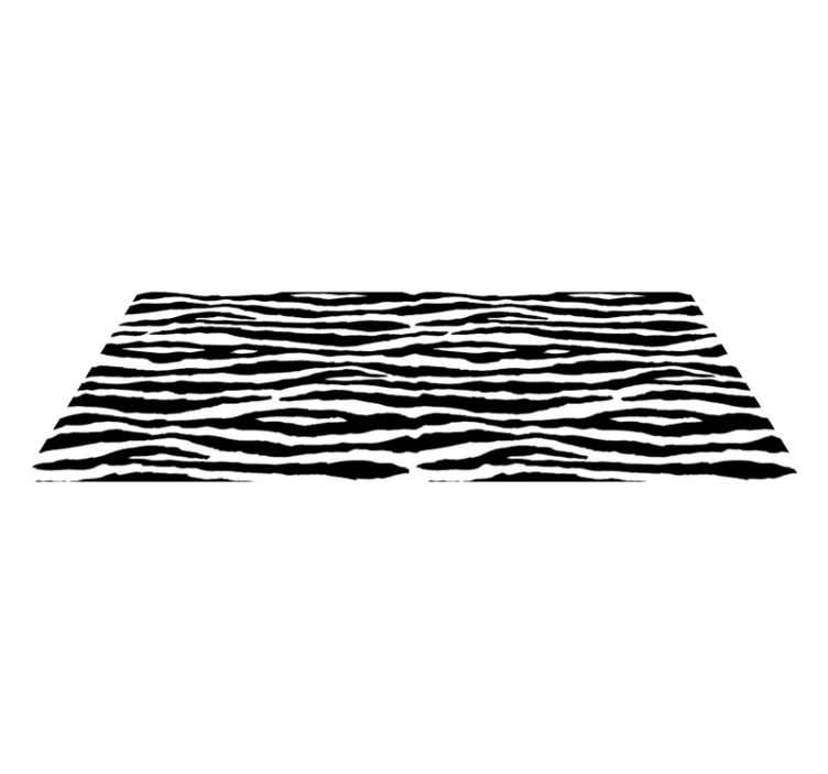 Zebra stripes animal print vinyl rug - TenStickers