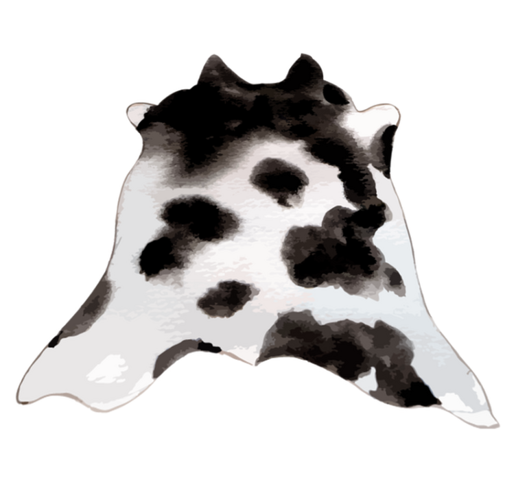 Animal print vinyl rug in cowhide style - TenStickers