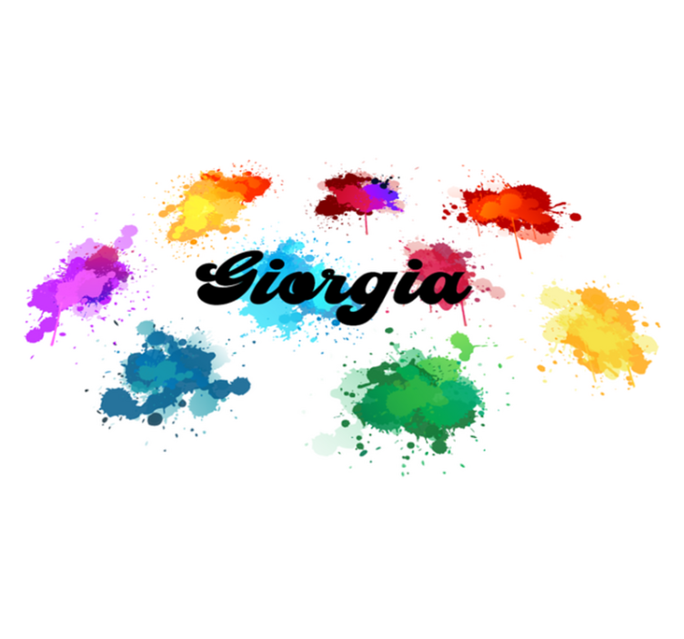 Circular design with splashes teen vinyl rug - TenStickers