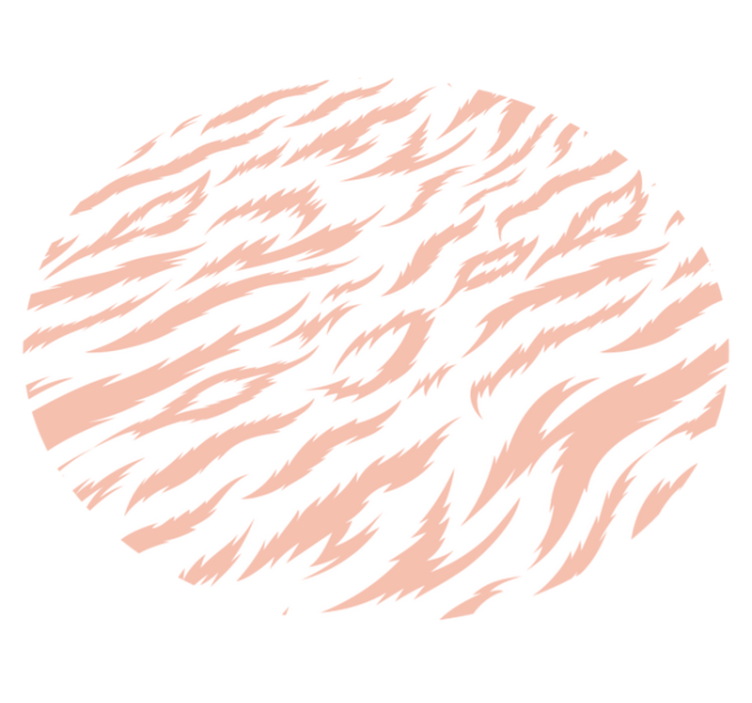 Tiger Stripe Motif animal print vinyl rug - TenStickers