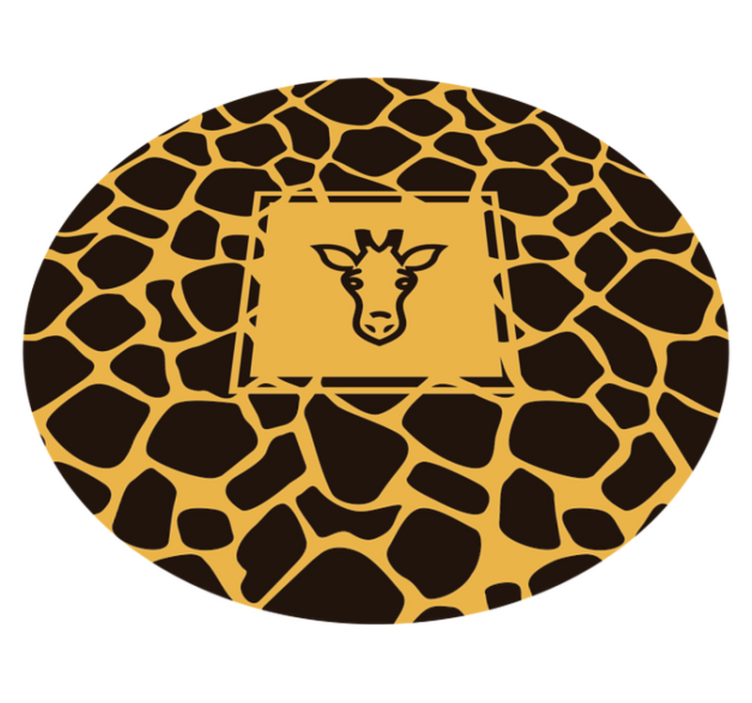 Giraffe print animal print vinyl rug - TenStickers