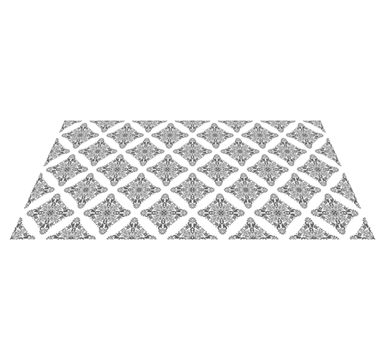 Sophisticated Diamond Motif mosaic vinyl rug - TenStickers
