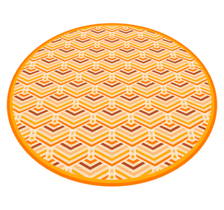 Warm honeycomb vintage vinyl rug - TenStickers