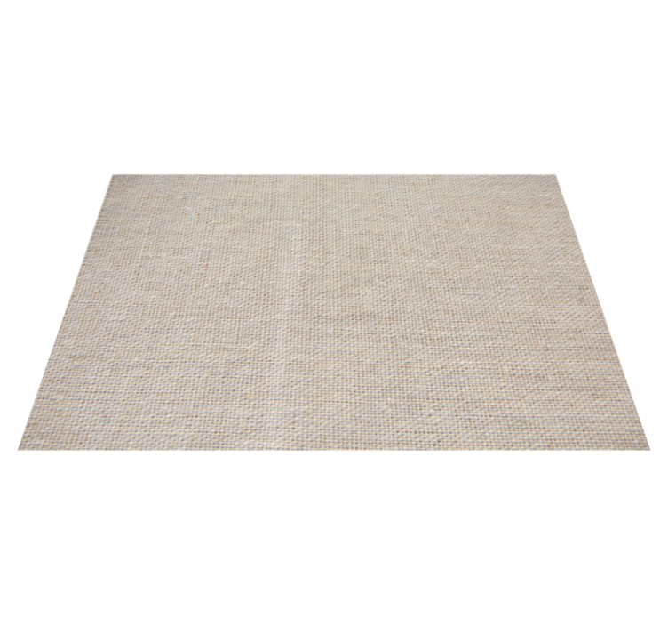 Beige natural fibers wood effect vinyl rug - TenStickers