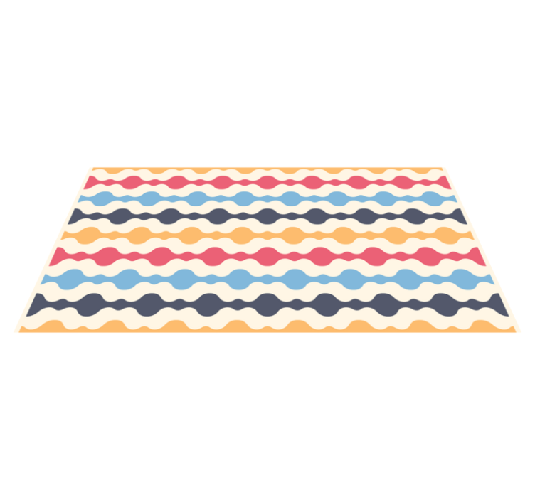 Colorful retro lines vintage vinyl rug - TenStickers