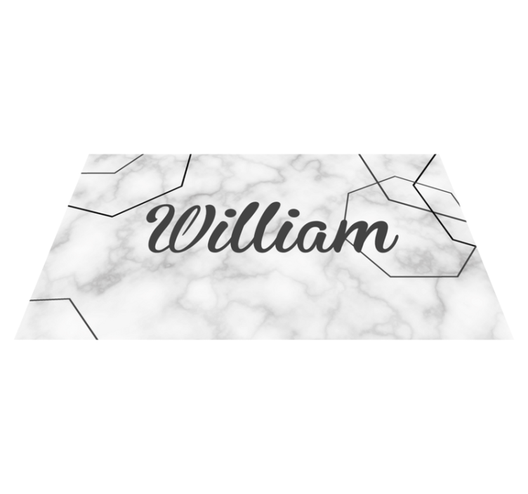 Cool marble personalized personalised mat - TenStickers