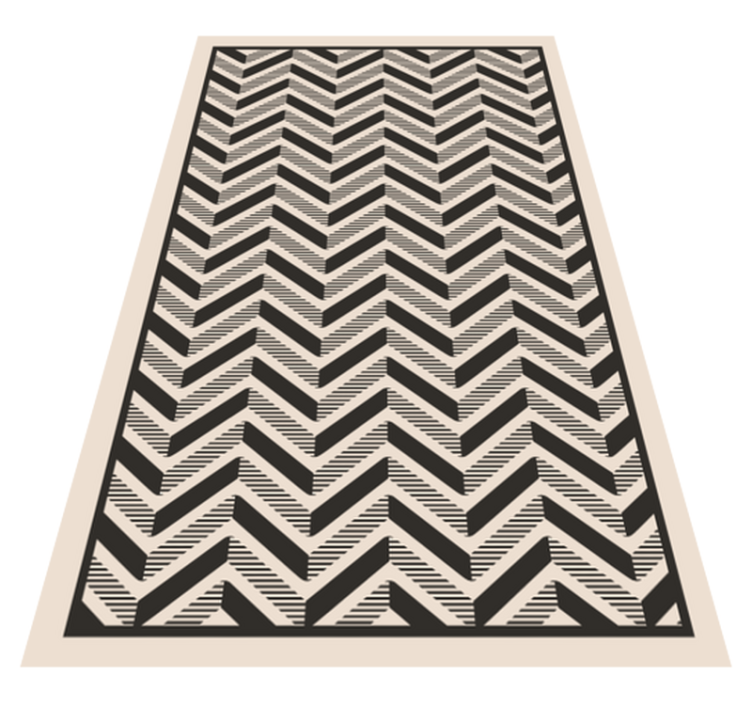 Classic chevron motif geometric vinyl rug - TenStickers