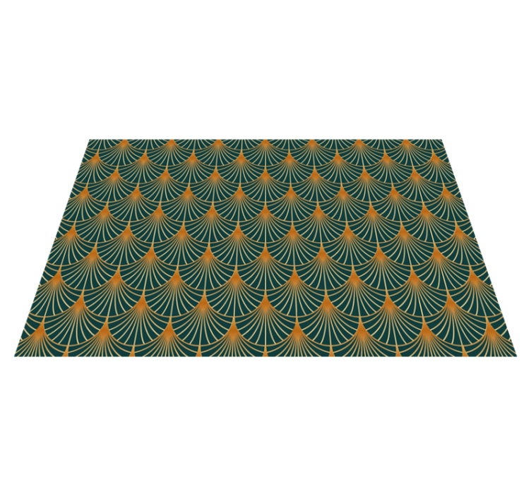Green arches vintage vinyl rug - TenStickers