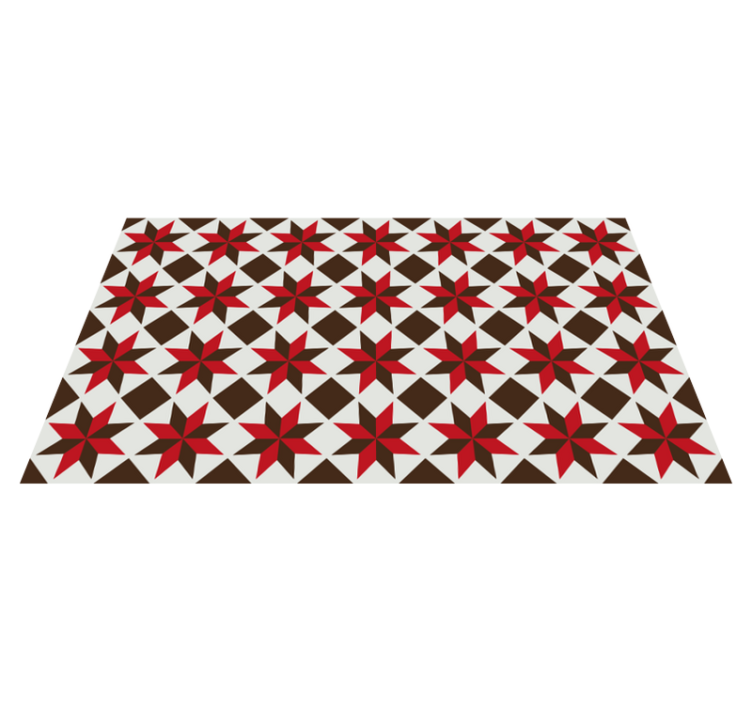 Mosaic vinyl rug star pattern mosaic - TenStickers