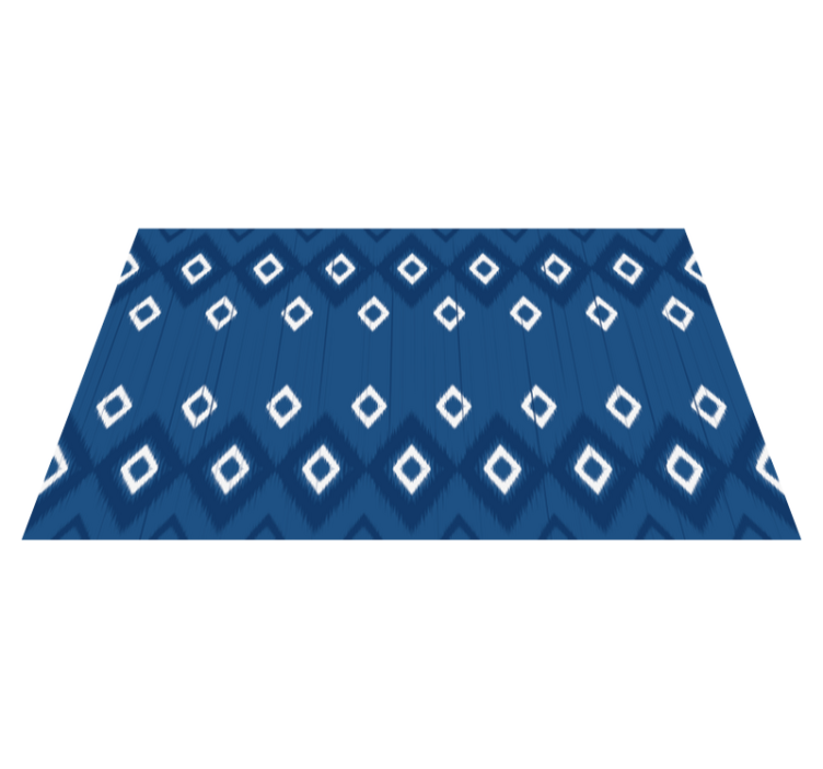 Rectangle print on blue  mosaic floor tile - TenStickers