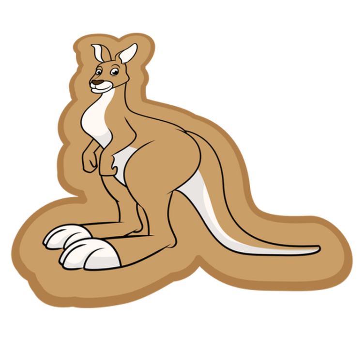 Kangaroo Character nursery vinyl rug - TenStickers