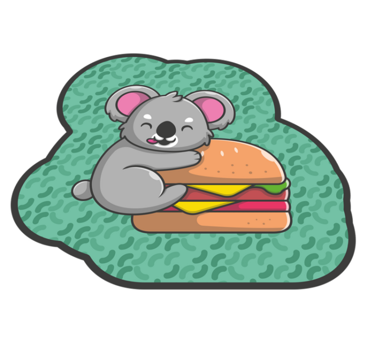 Cute Koala Snack nursery vinyl rug - TenStickers