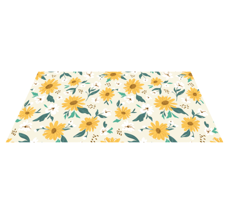 Joyful Flower Arrangement floral vinyl rug - TenStickers