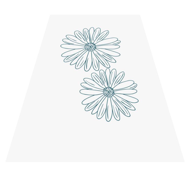 Floral vinyl rug with a gentle floral touch - TenStickers